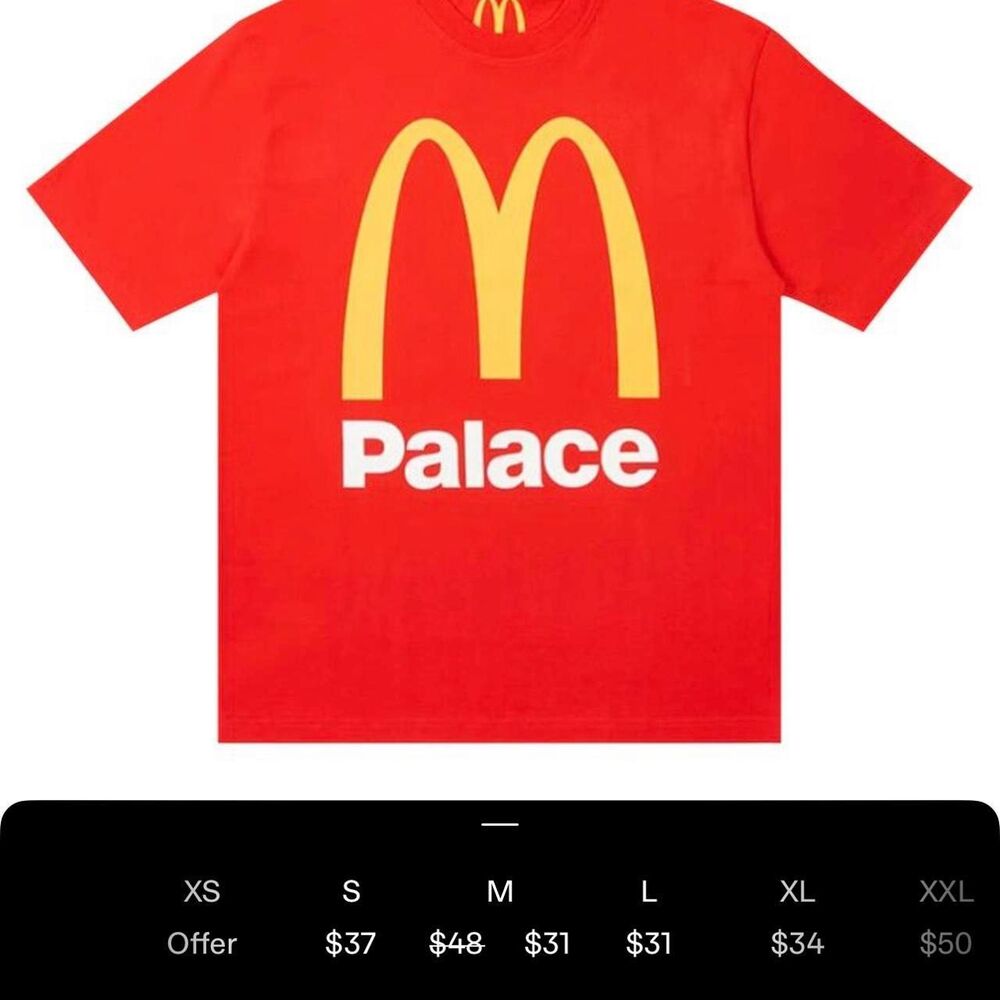Palace x Mcdonalds Men's Red and Orange T-shirt
